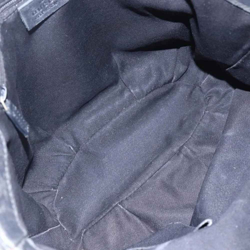 GUCCI GG Canvas Abbey Tote Bag Black Gold 211983 Auth gh1315 - Picture 10 of 16